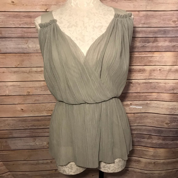 Anthropologie Tops - Deletta Anthropologie Mesh Chiffon Wrap Blouse